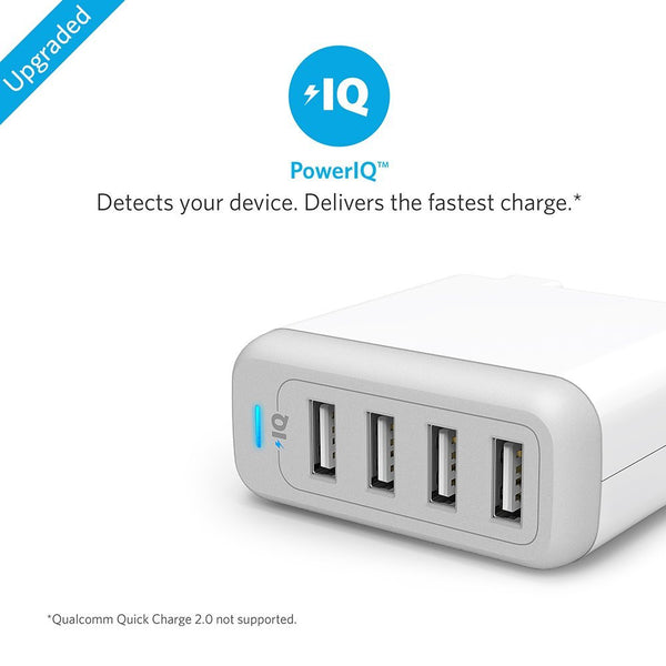 Anker PowerPort 4 ที่ชาร์จ iPhone ซัมซุง